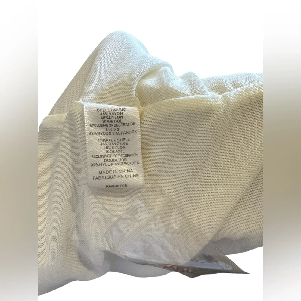 REBECCA TAYLOR $495 Nailhead Rose gold Pink  Studded Cream Sheath Dress Small - Picture 5 of 8